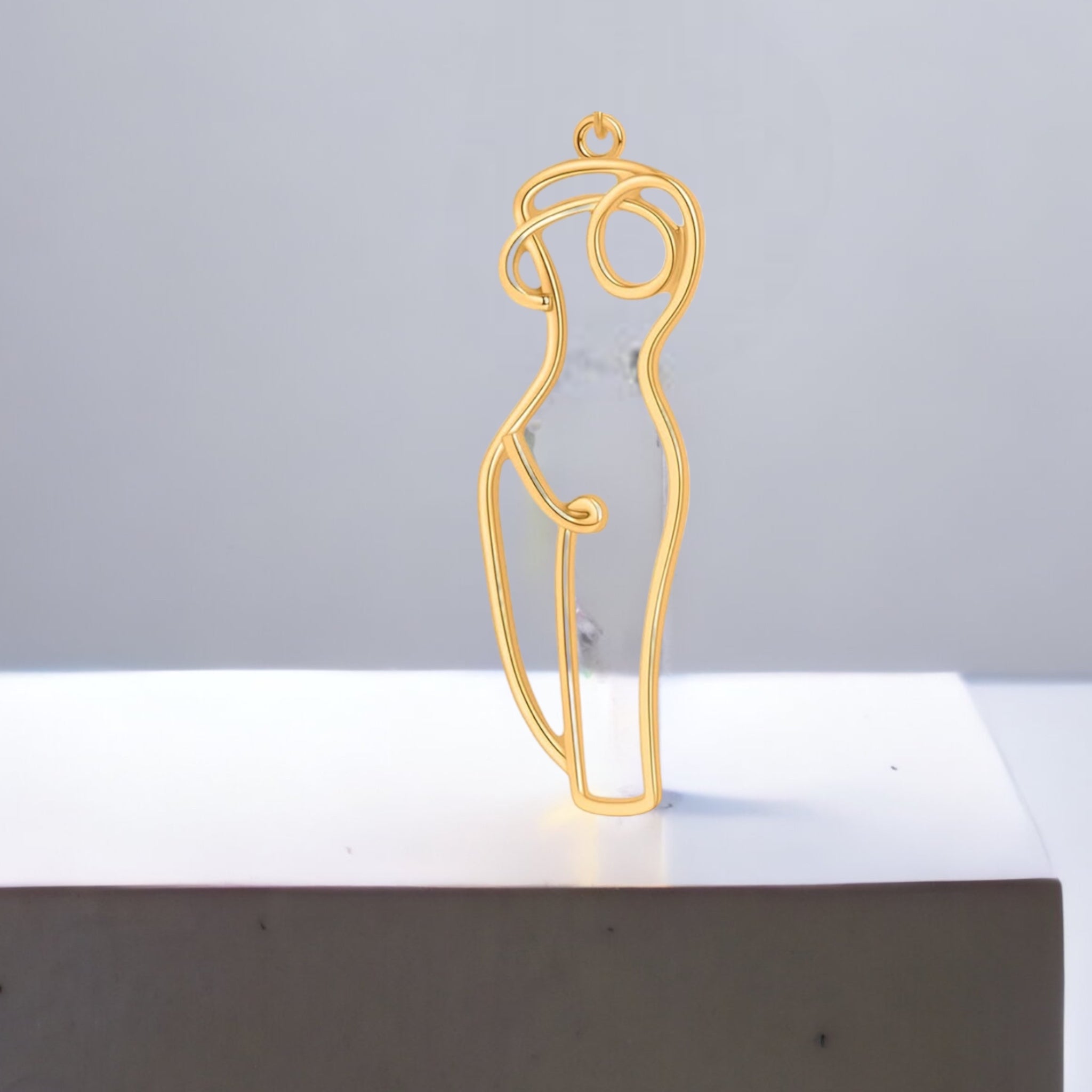 Female Form Charm - Gold