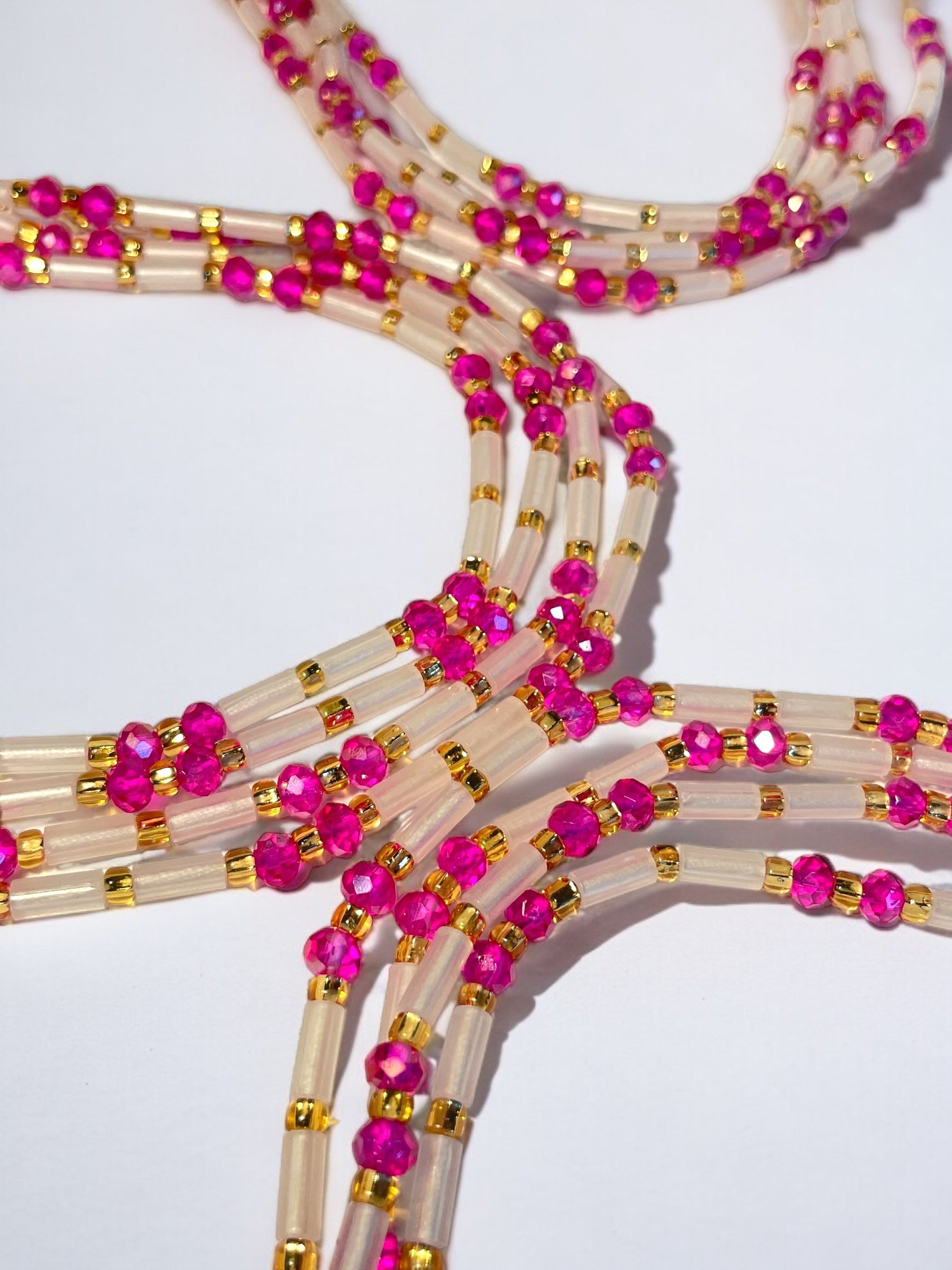 Single strand waist bead - Pink