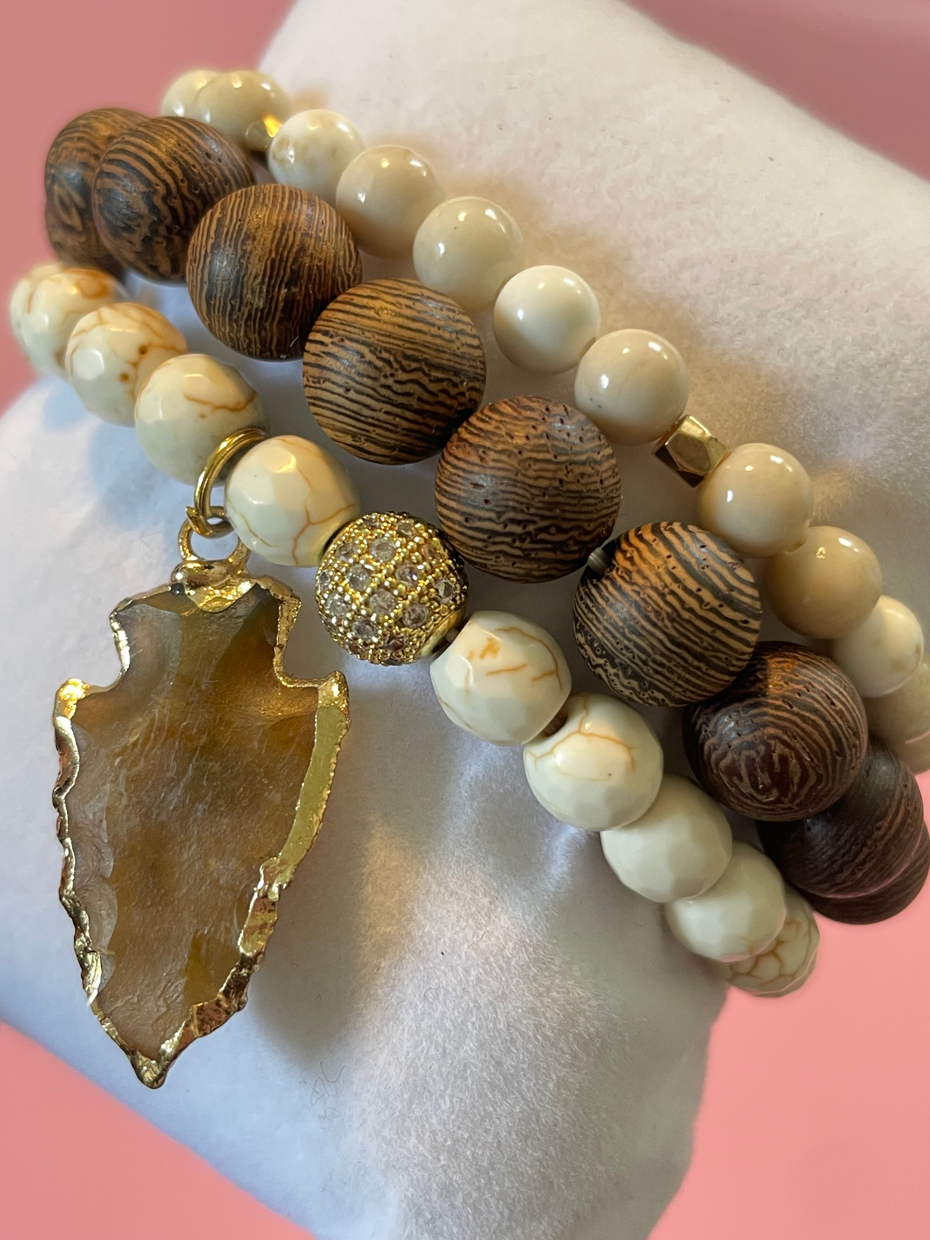 Wood Luck Bracelet Set