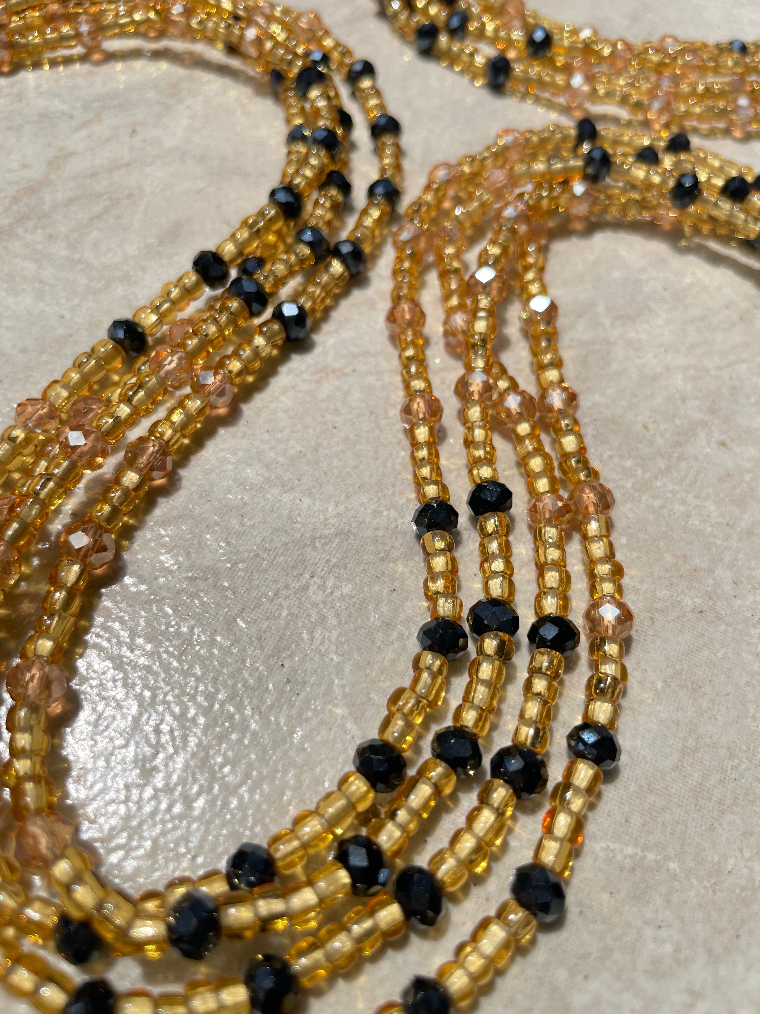 Single Strand Waist Bead - Gold