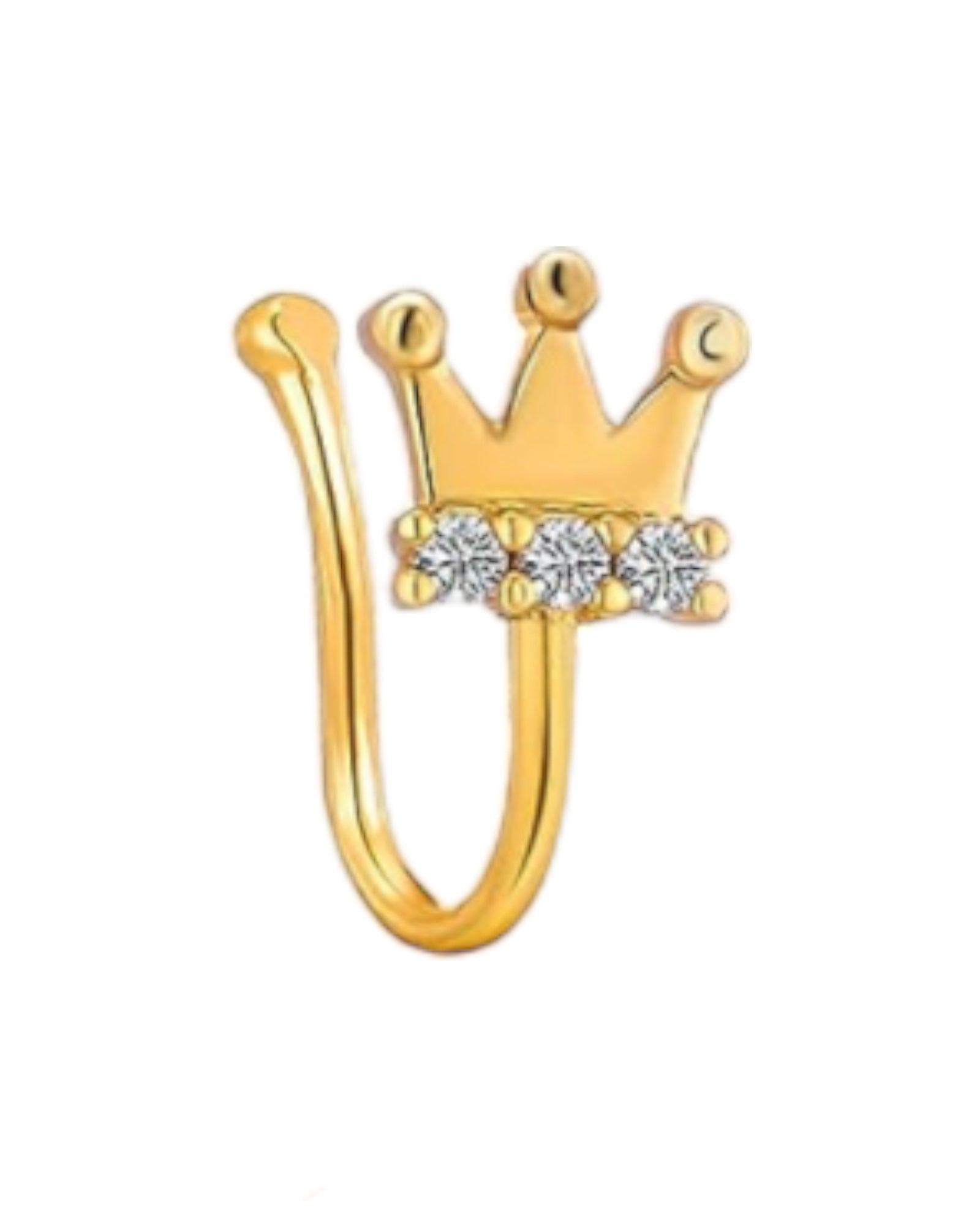 Crown Nose Cuff - Gold