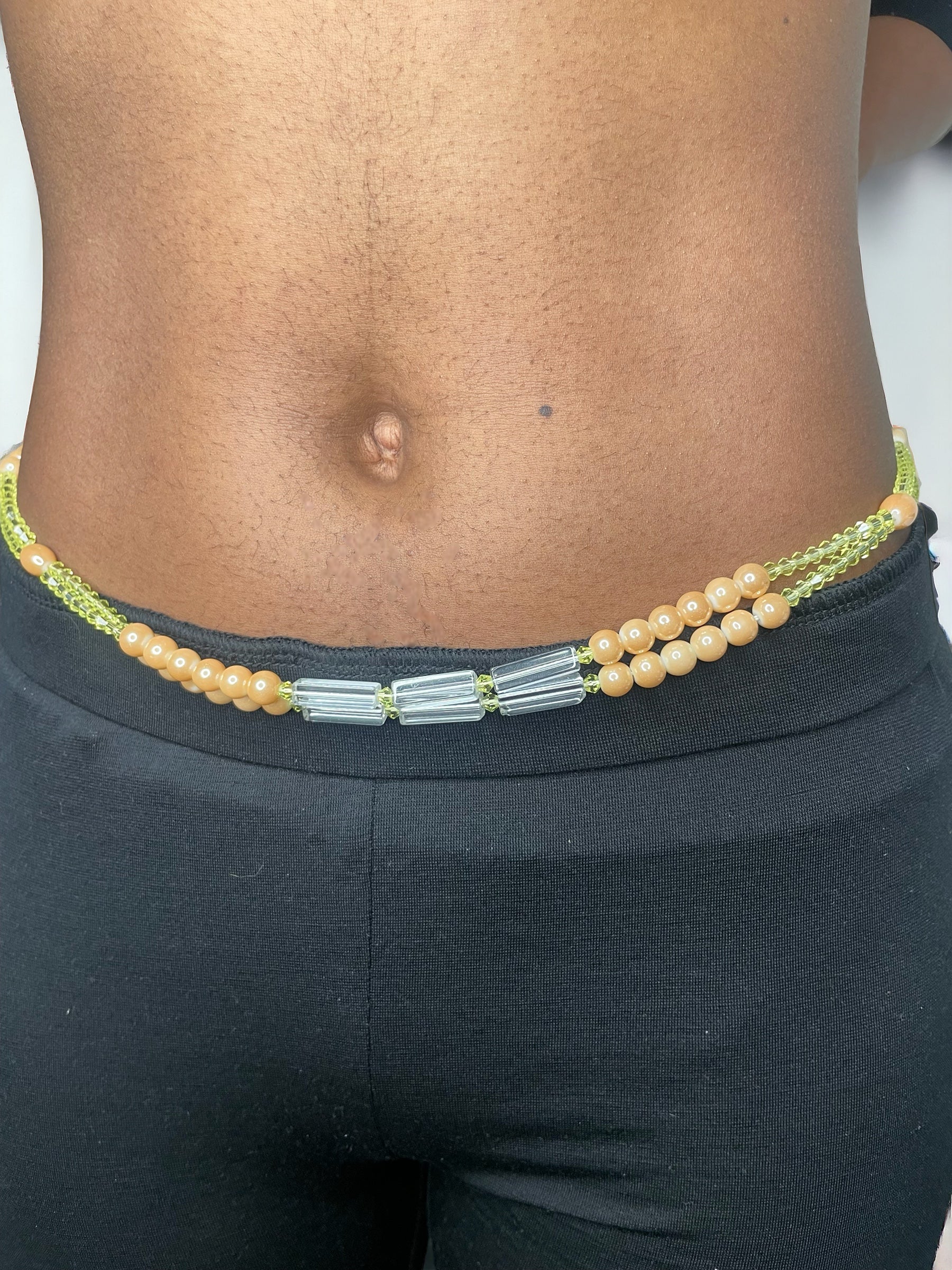 Double Strand Waist Bead - Green