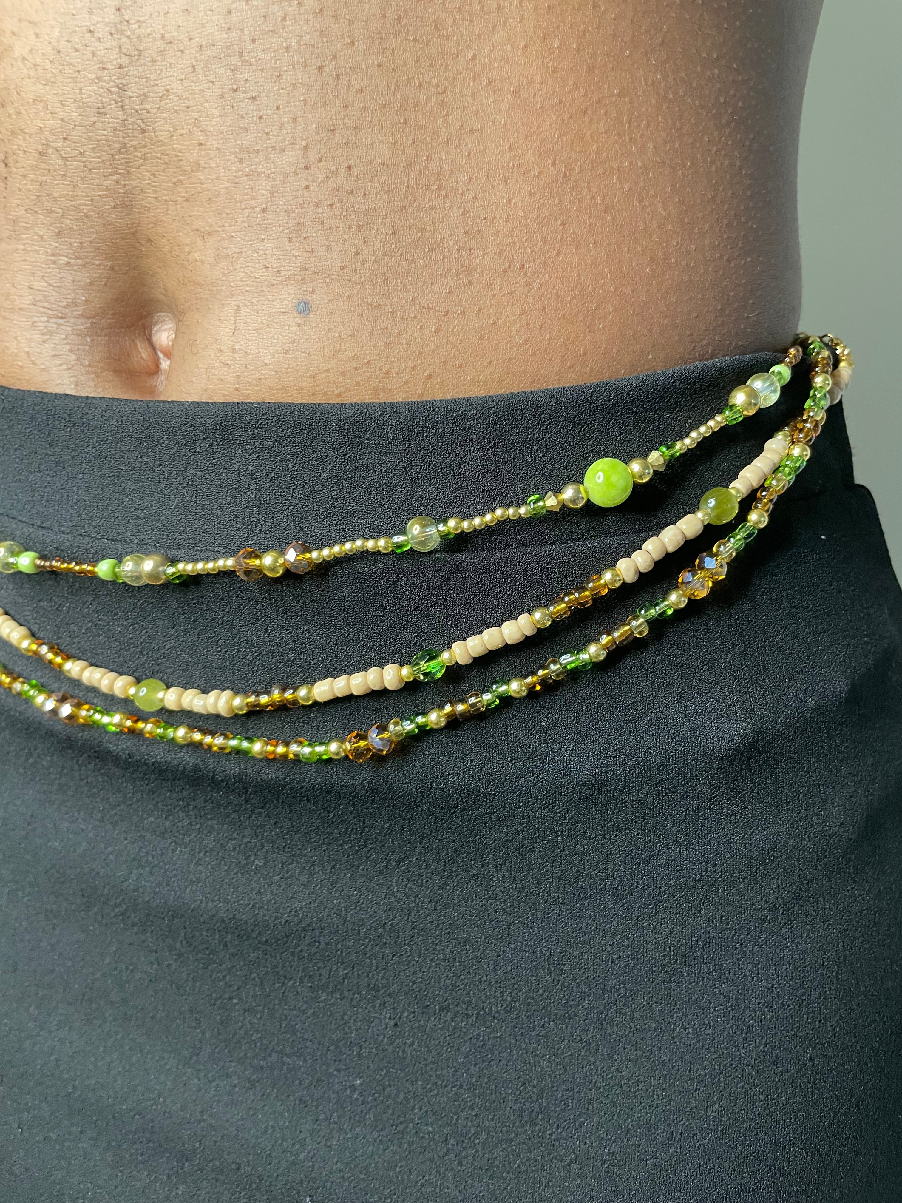 Beaded Belly Chain - Gold