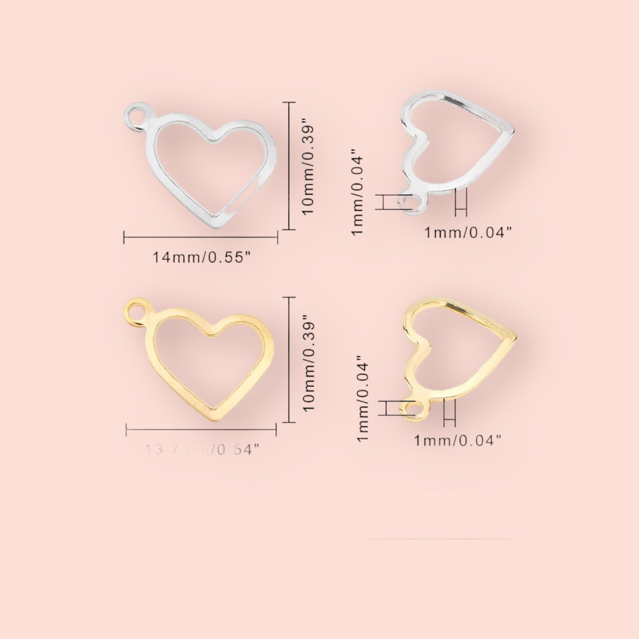 Mini Dangling Heart Charm