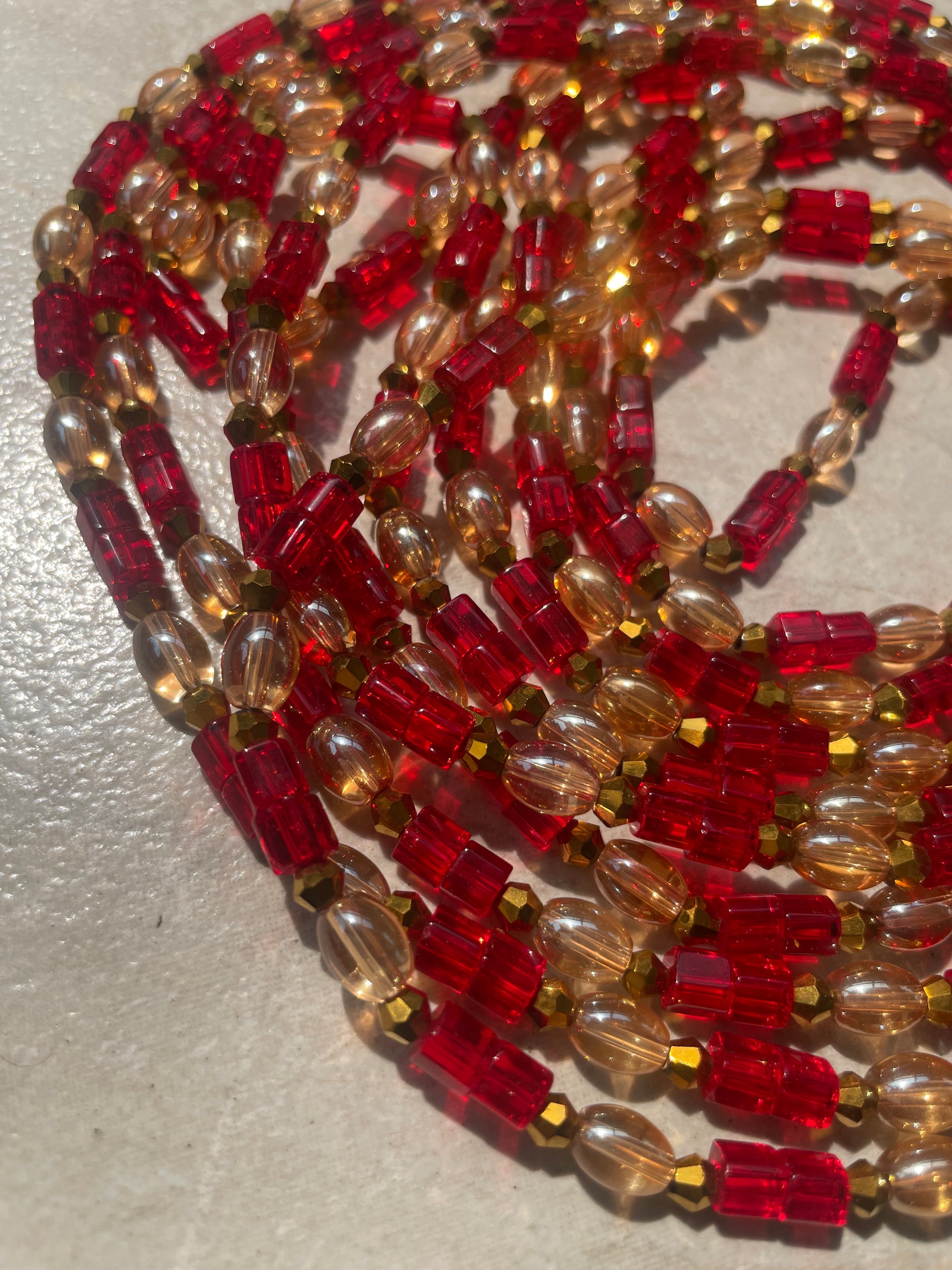 Elastic Waist Bead - Red