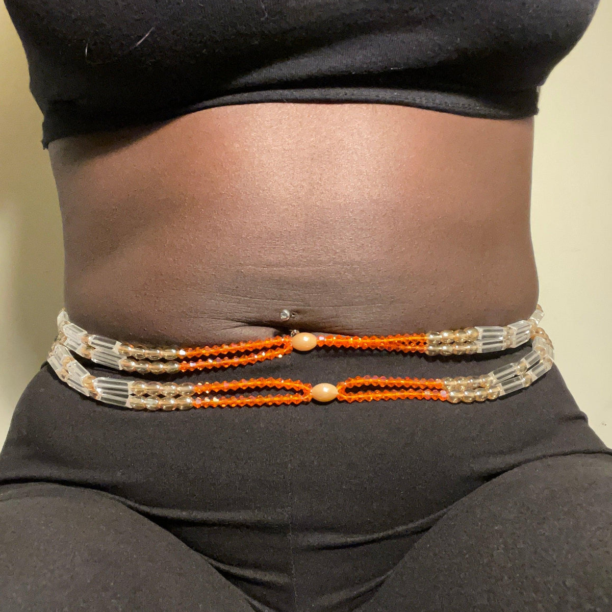 Black Beads Waist Chain Waist Bead (per Piece) Black Waist Bead