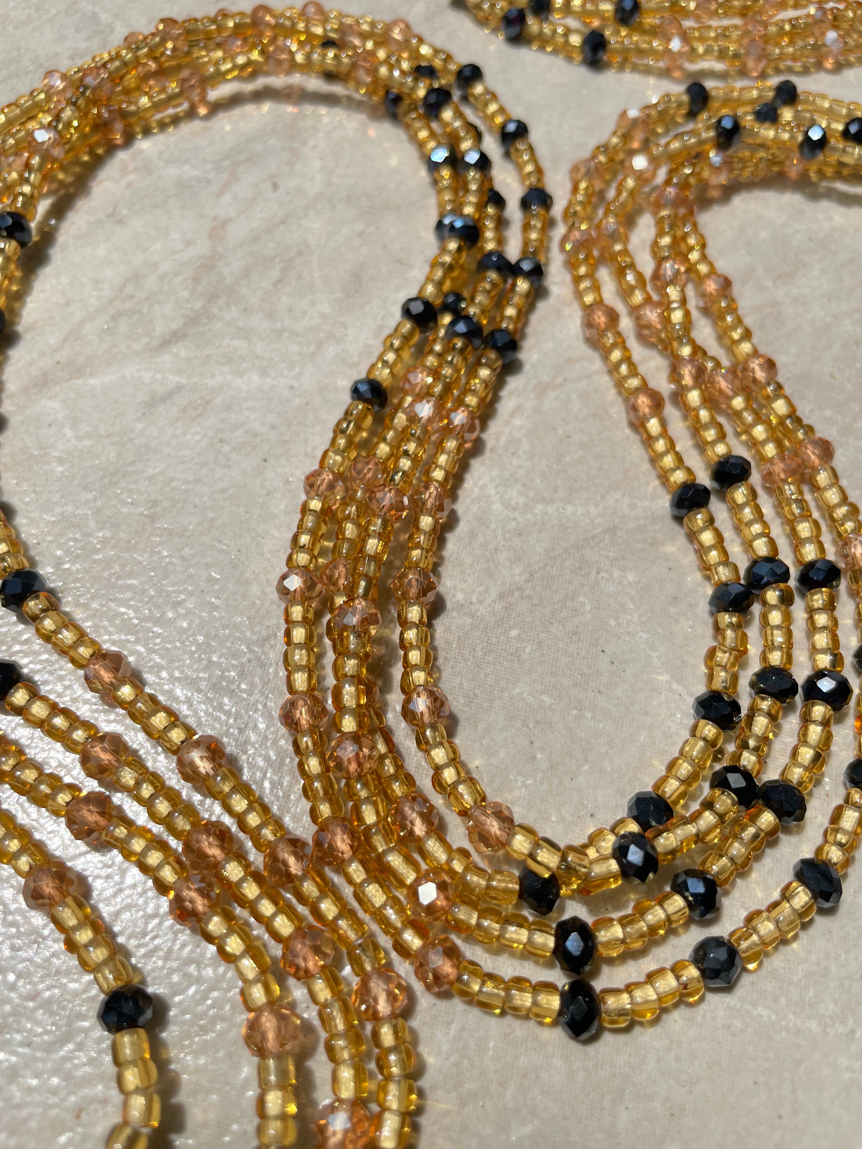 Single Strand Waist Bead - Gold