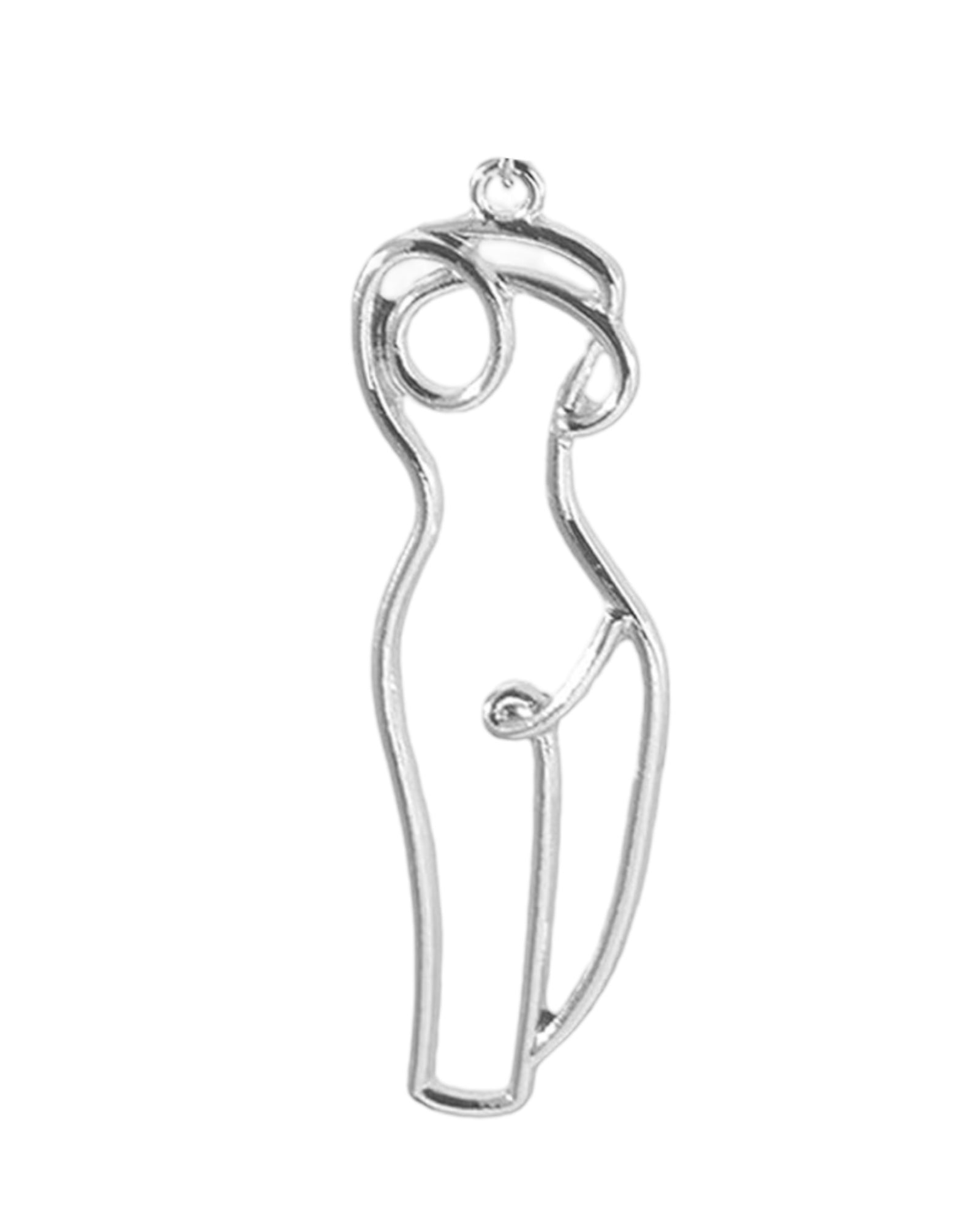 Female Form Charm - Silver