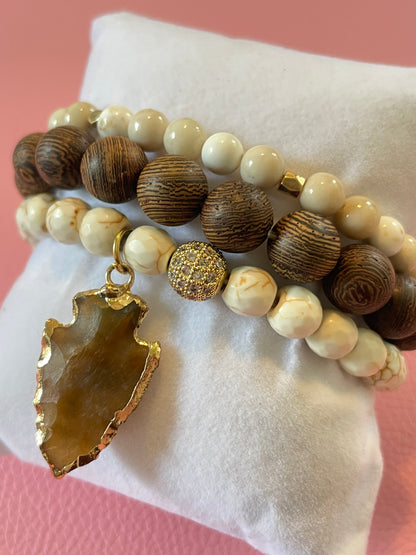 Wood Luck Bracelet Set