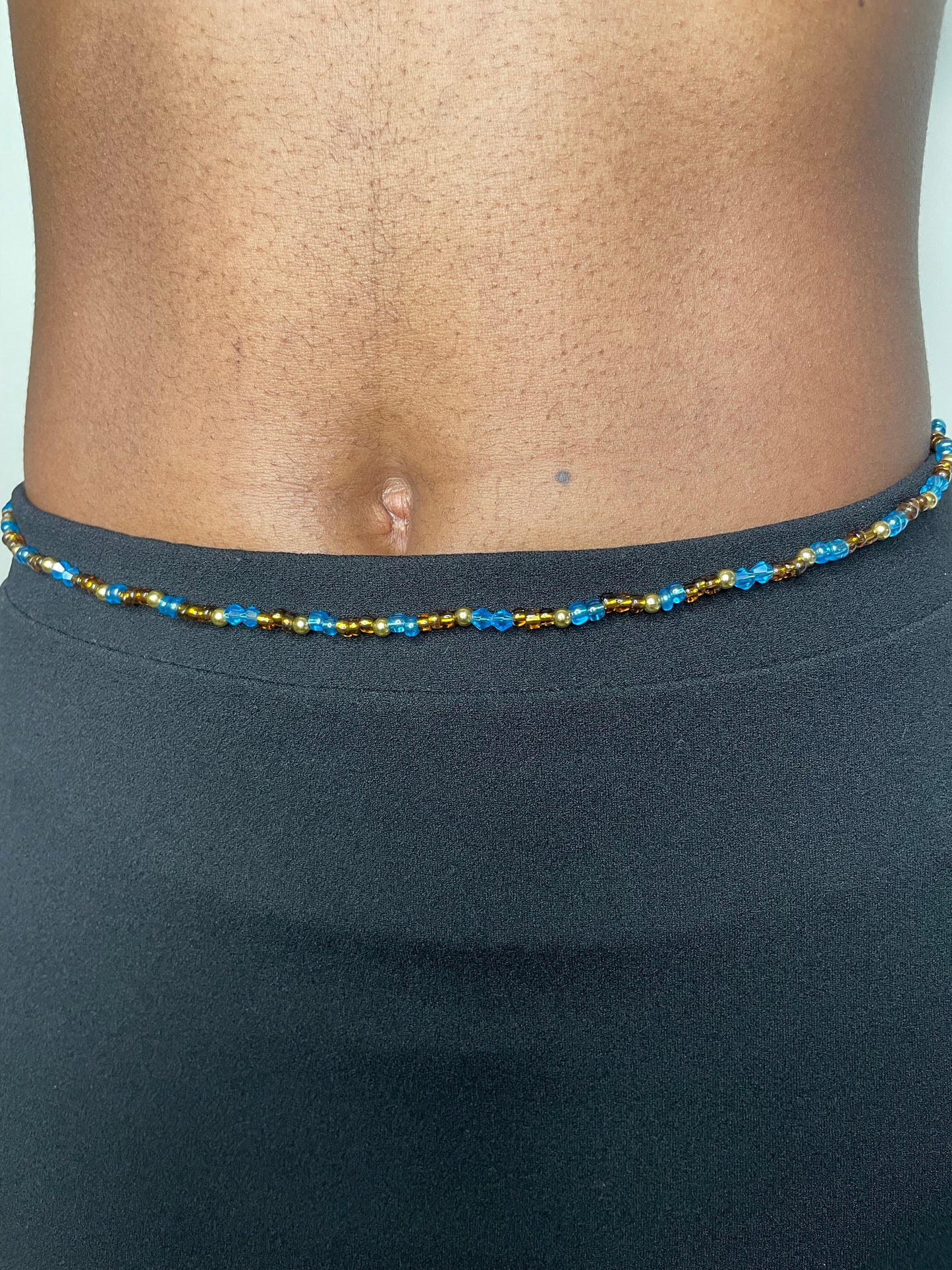 Beaded Belly Chain - Brown