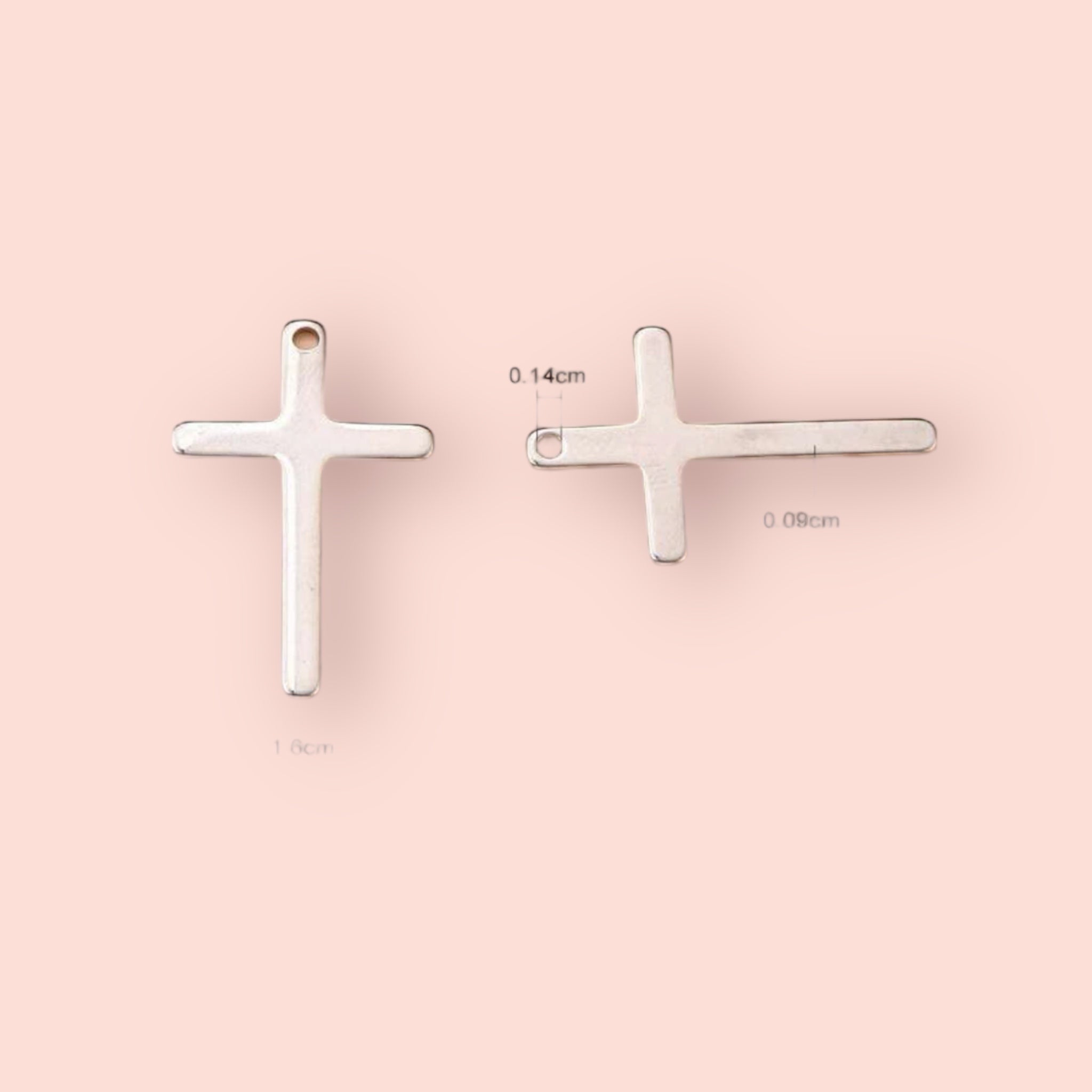 Cross Charm - Silver