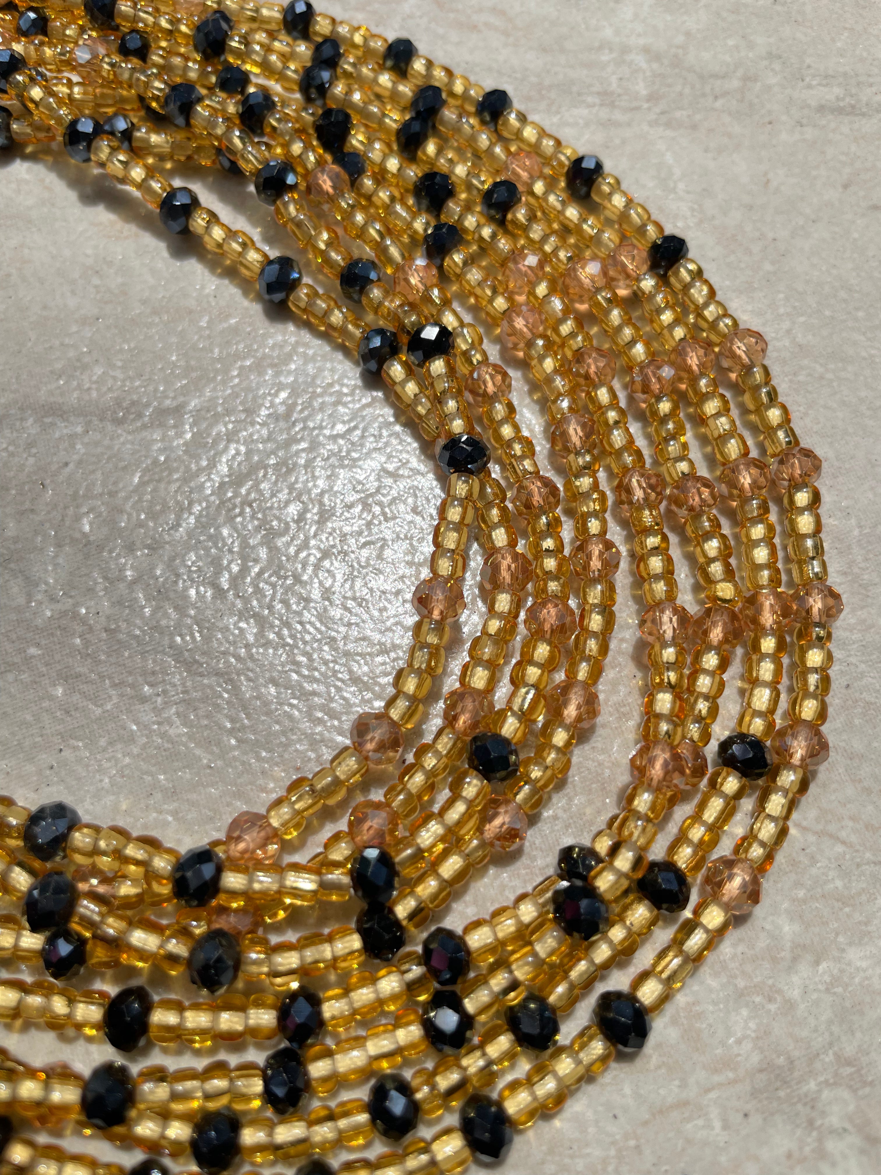 Single Strand Waist Bead - Gold