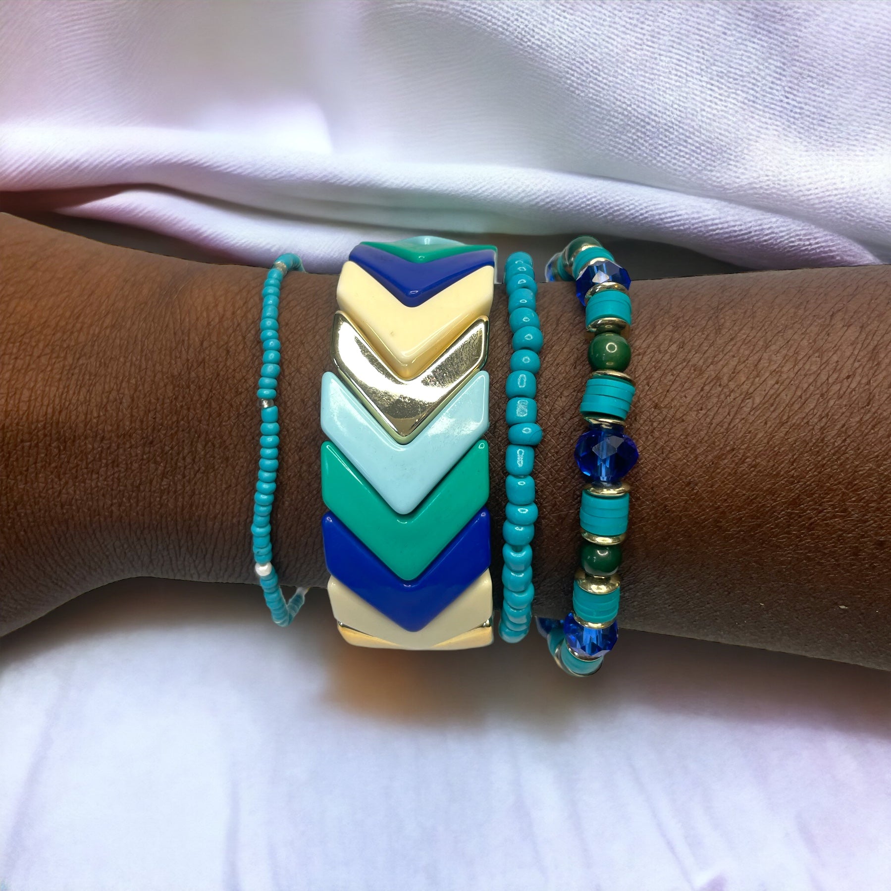 Flights To Miami Stacked Bracelet Set