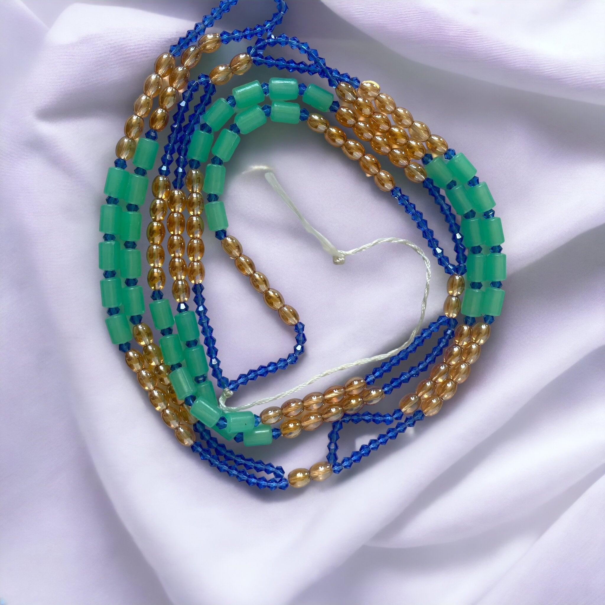 Blue Waist Bead - Permanent Jewelry