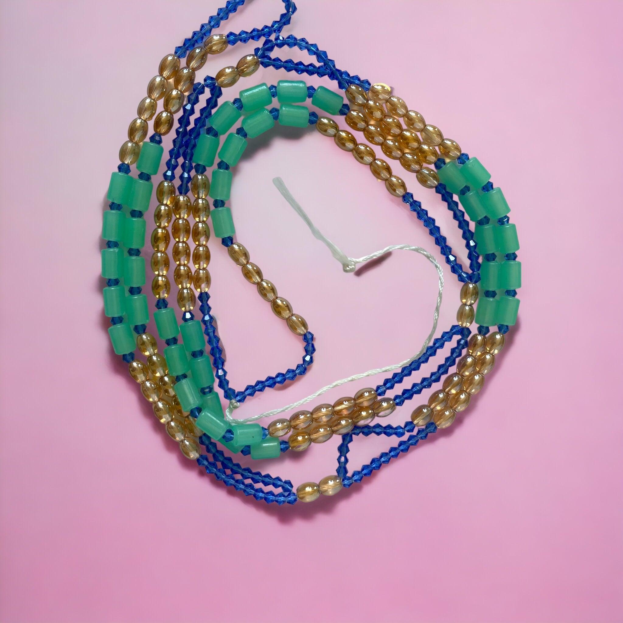 Blue Waist Bead - Permanent Jewelry