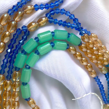 Blue Waist Bead - Permanent Jewelry